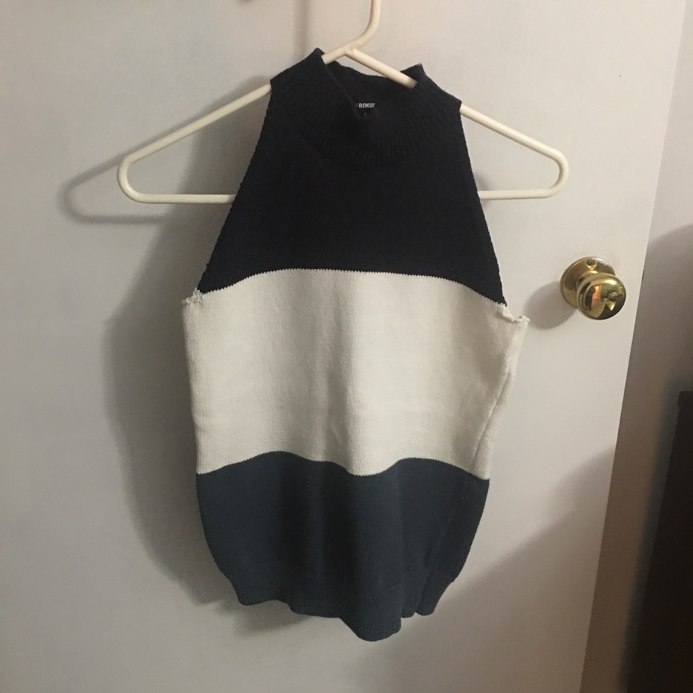 Striped sweater tank